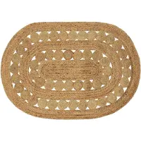 vidaXL Gebied Tapijt Naturel 100 x 152 cm Jute