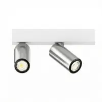 Lyora 2-lichts opbouwspot Tevo Mini wit met chroom