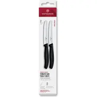 Victorinox Swiss Classic 6.7833.2 Tomato & Table Knife, Wavy, Black, set van 2 tomatenmessen