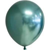 Wefiesta ballonspiegel chroom 13 cm latex groen 100 stuks