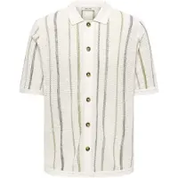 Only & Sons Gebreid vest 'ONSTobby' smoky blue / lichtgroen / wit