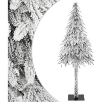 vidaXL Kunstkerstboom Wit 86 x 86 x 210 cm Polyethyleen en Metaal