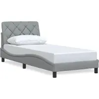 vidaXL Bedframe zonder matras stof zwart 180x200 cm