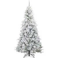 vidaXL Kunstmatige Hinged Kerstboom met 300 LED Wit 240 cm PE en PVC