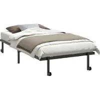 vidaXL Bedframe zonder matras opvouwbaar 107x203 cm staal wit