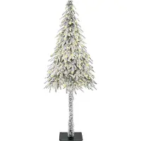vidaXL Kerstboom met 300 LED met standaard Wit 210 cm PE en Staal
