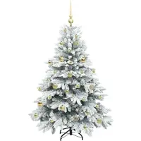vidaXL Kunstkerstboom met 150 LED met standaard Wit 150 cm PE en PVC