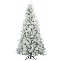 vidaXL Kunstmatige Hinged Kerstboom met 300 LED Wit 180 cm PE en PVC