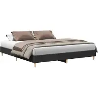 vidaXL Bedframe matras zonder matras 200x200 cm spaanplaat zwart