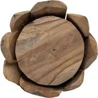 vidaXL Kerstboom met standaard Bruin 111 cm Massief teakhout