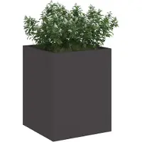 vidaXL Plantenbak Zwart 32 x 32 x 40 cm Koudgewalst staal