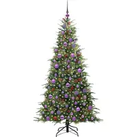 vidaXL Kunstmatige Hinged Kerstboom met 300 LED Groen 180 cm PE en PVC