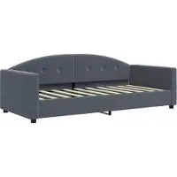 vidaXL Slaapbank met matras 90x190 cm fluweel donkergrijs