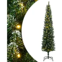 vidaXL Kunstkerstboom smal met 300 LED's 240 cm
