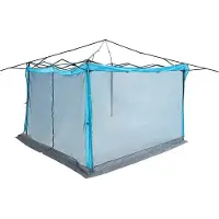 vidaXL Binnentent met dak met opslag Blauw 520 x 520 x 190 cm taft