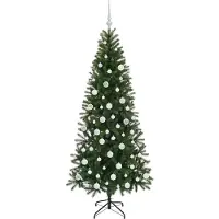 vidaXL Kunstkerstboom met 300 LED met standaard Groen 180 cm PE en PVC