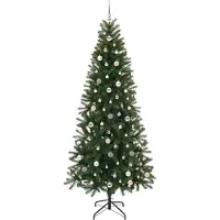 vidaXL Kunstkerstboom met 300 LED met standaard Groen 240 cm PE en PVC