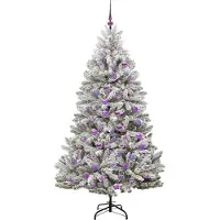 vidaXL Kunstkerstboom 180 cm 300 LED's Warmwit PVC en Staal