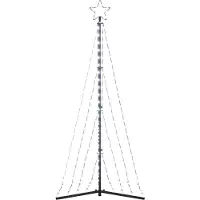 vidaXL LED-kerstboom 339 LEDs koud wit 182 cm