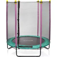 Meteor TRP-60 - Trampolines voor kinderen - 140 cm, mintgroen/roze