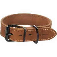 Flamingo halsband Montana cognac - leder - grote honden