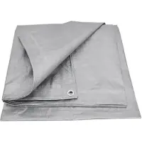 AWTOOLS , zilverkleurige zeildoek, 120 gram, 10 x 20 meter