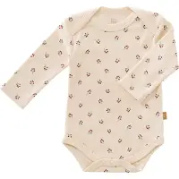 Fresk Romper met Lange Mouwen newborn - Babykleding - Biologisch Katoen - Ecru - Berries