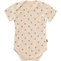 Fresk Romper met Korte Mouwen newborn - Babykleding - Biologisch Katoen - Ecru - Berries
