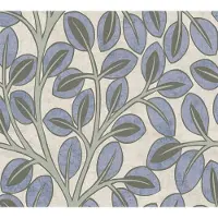 A.S. Création BLADEREN BEHANG | Retro - Blauw Grijs Groen - Nordic Feeling