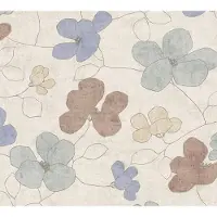 A.S. Création BLOEMEN BEHANG | Abstract - Grijs Bruin Blauw Groen - Nordic Feeling