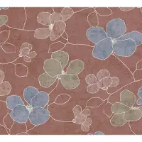 A.S. Création BLOEMEN BEHANG | Abstract - Bruin Rood Blauw Groen - Nordic Feeling
