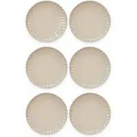 Cookinglife Ontbijtborden / Dessertborden Cardida Beige ø 19.5 cm - 6 Stuks