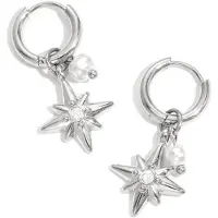 Yehwang Oorringetjes met parel en ster hangers