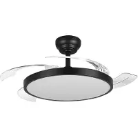 BES LED Plafondventilator met Lamp - Brinton Zenin - Aanpasbare Lichtkleur 3000K-4000K-6500K - Afstandsbediening - Dimbaar - Zwart