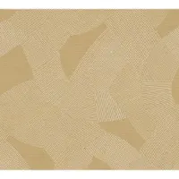 A.S. Création GEOMETRISCH PATROON BEHANG | Subtiel glanzend - Bruin Geel Wit - Cuba II