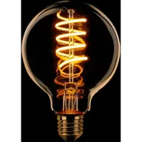Expo Led Spiraal Globe 80mm E27 6W 3 stappen dimtone 2200k - 2700k goud 490L memory