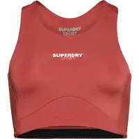 Superdry Dames Core Active Beha rood (36), Sportief, Meerdere sporten, Gerecycled polyester, Duurzaam WS311591A