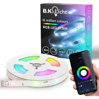 B.K.Licht Led-strip Wifi RGBIC LED strip, 10 m, met app-besturing Lichtstrip, met muzieksensor, slim LED band, zelfklevend (1 stuk)