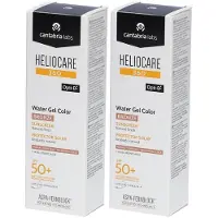 HELIOCARE 360° Water Gel Color Bronze Spf50+ Zonnebescherming met Natuurlijke Finish 2x50 ml Gel