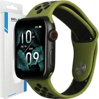 Beline Apple Watch Sport Siliconen band 38/40/41mm groen-zwart groen/zwart