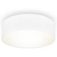 B.K.Licht Plafondlamp Plafondlamp, textielschaal, woonkamer, slaapkamer, wit, E27