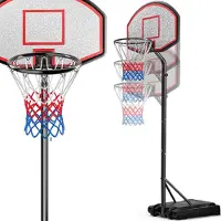 Deuba Basketbalring met Verstelbare Mand 257- 305cm Wielen