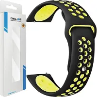 Beline Horlogeband 20 mm Sport Silicone zwart en geel zwart/geel doosje