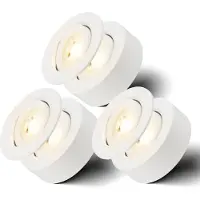 B.K.Licht - 2 in 1 LED Inbouwspot of opbouwspot - Set van 3- zwenkbaar - 3000 K - 9 x 3 cm - Wit