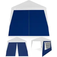 Casaria Zijwand 2 Stuks voor Paviljoen Capri Blauw 3x3m