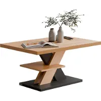 Casaria salontafel Detroit, houtlook, grijs