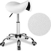 EHokery Stratum: Witte kappersstoel voor cosmetische behandelingen