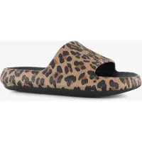 Scapino Dames badslippers met panterprint beige maat 37