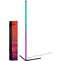 B.K.Licht - LED Vloerlamp - RGBIC sfeerverlichting - staande lamp met afstandsbediening - dimbaar - gekleurd licht - h: 143 cm