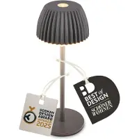 Briloner - Riffle Nano LED-tafellamp, draadloos, IP44, met lichtrand, 6 x 15,5 cm, touchdimmer, verwisselbare batterij, nachtlamp, LED-lamp, Duits